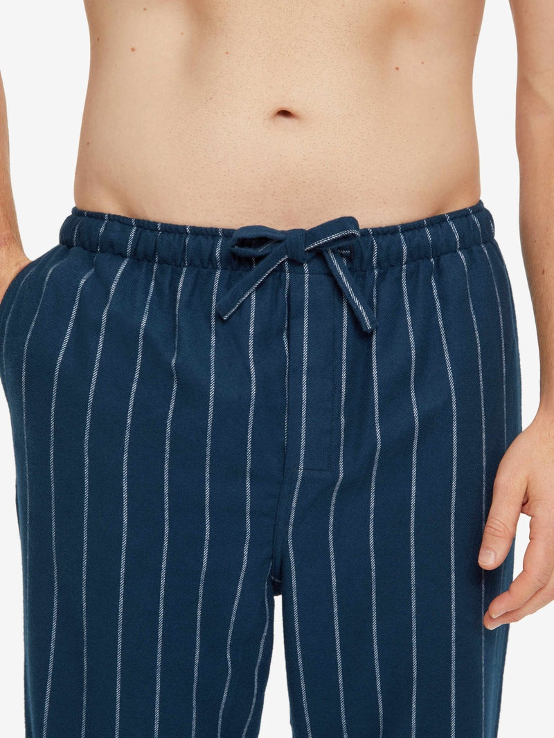 Men's Lounge Trousers Kelburn 21 Brushed Cotton Navy 6