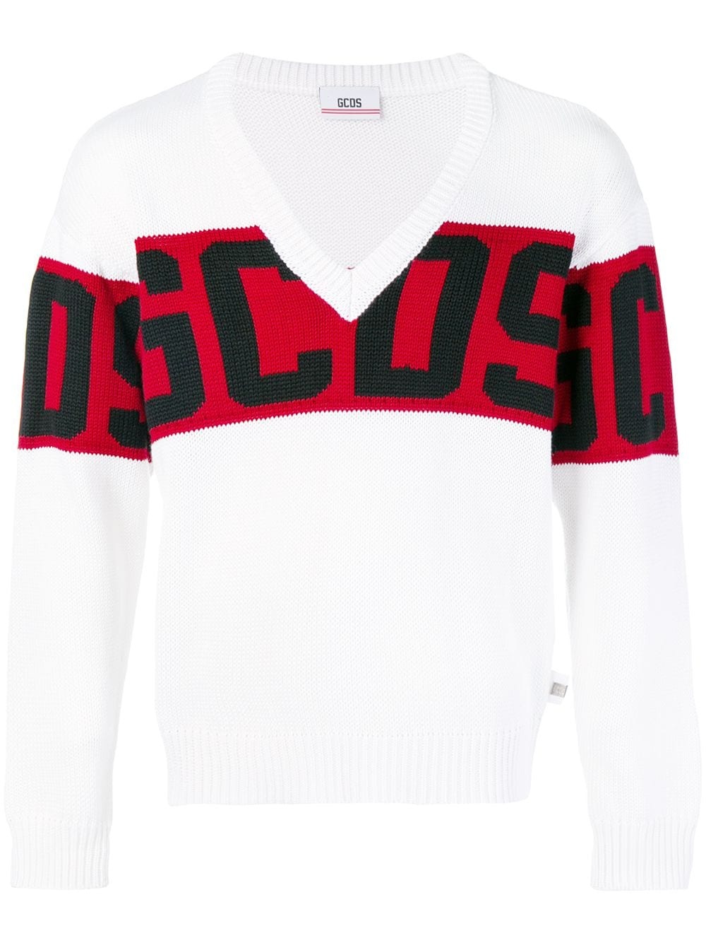 logo V-neck sweater - 1