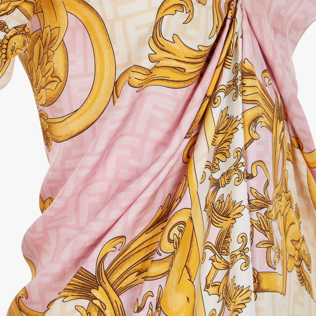 Fendace multicolor silk dress - 3