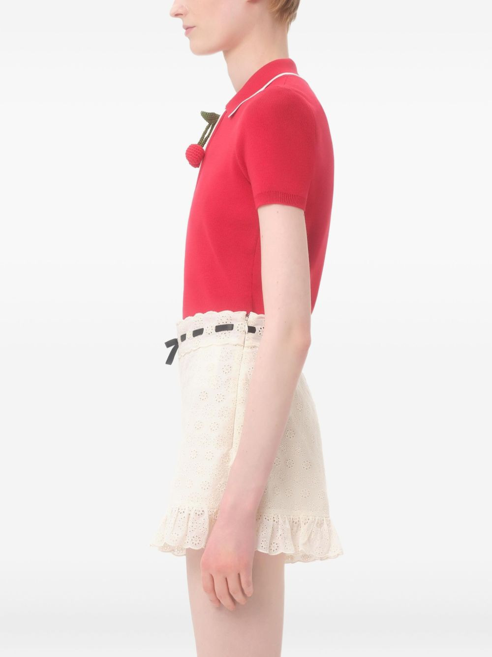 Cherry-charm polo top - 4