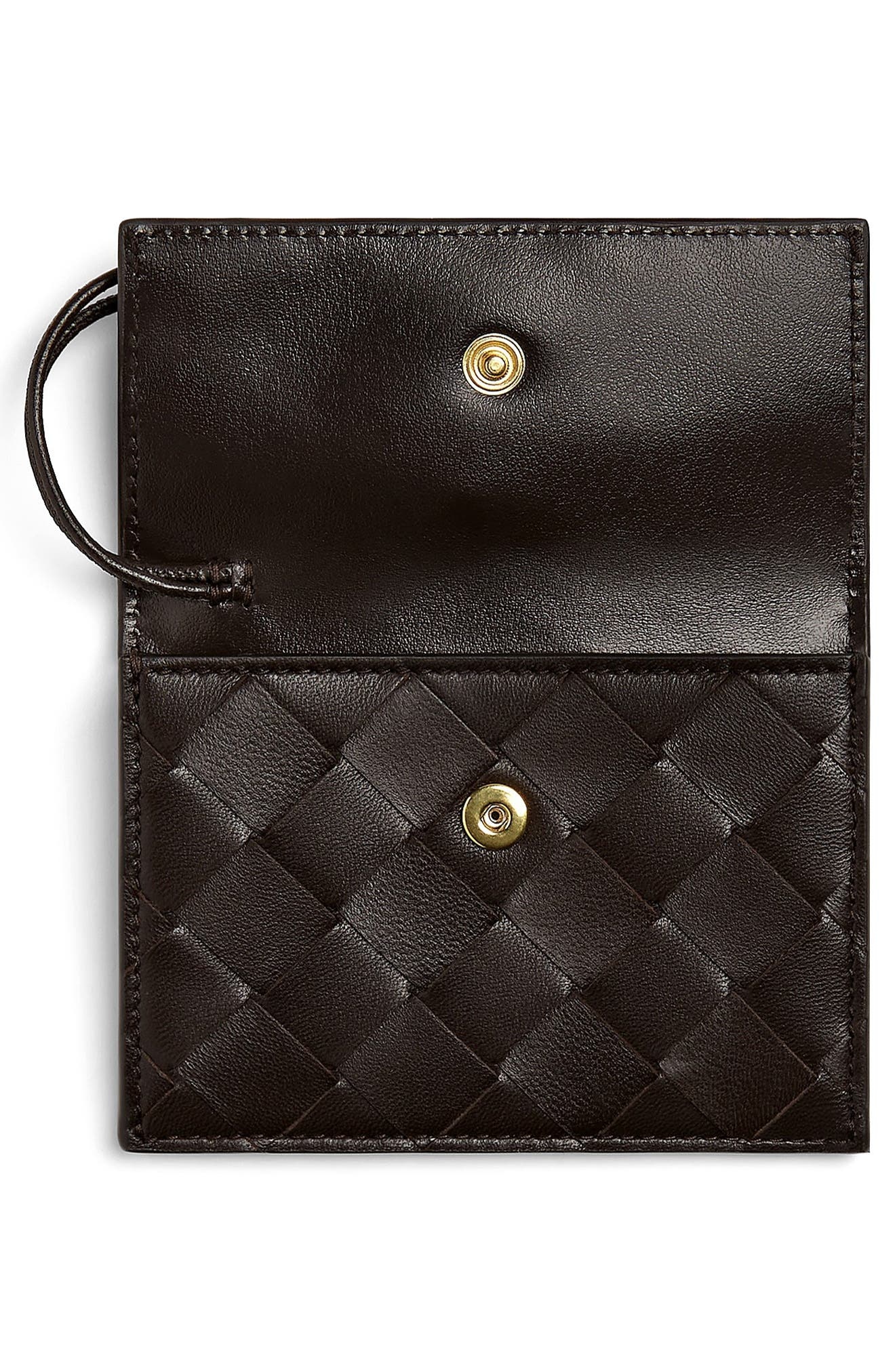 Bottega Veneta Andiamo Intrecciato Leather Slim Card Case in 2190 Fondant-M Brass at Nordstrom - 2