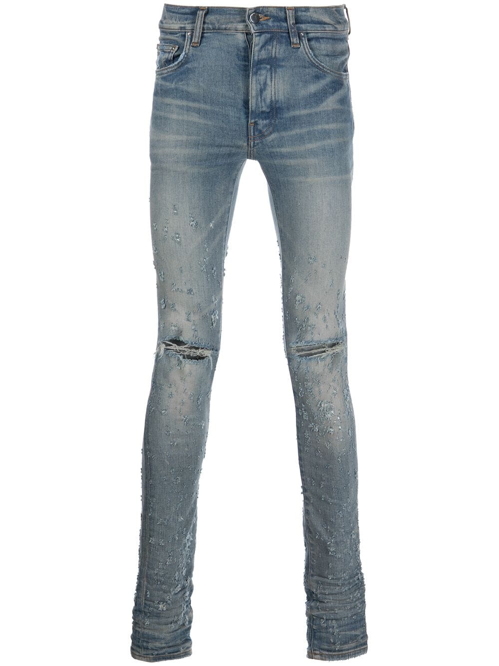 distressed skinny jeans - 1