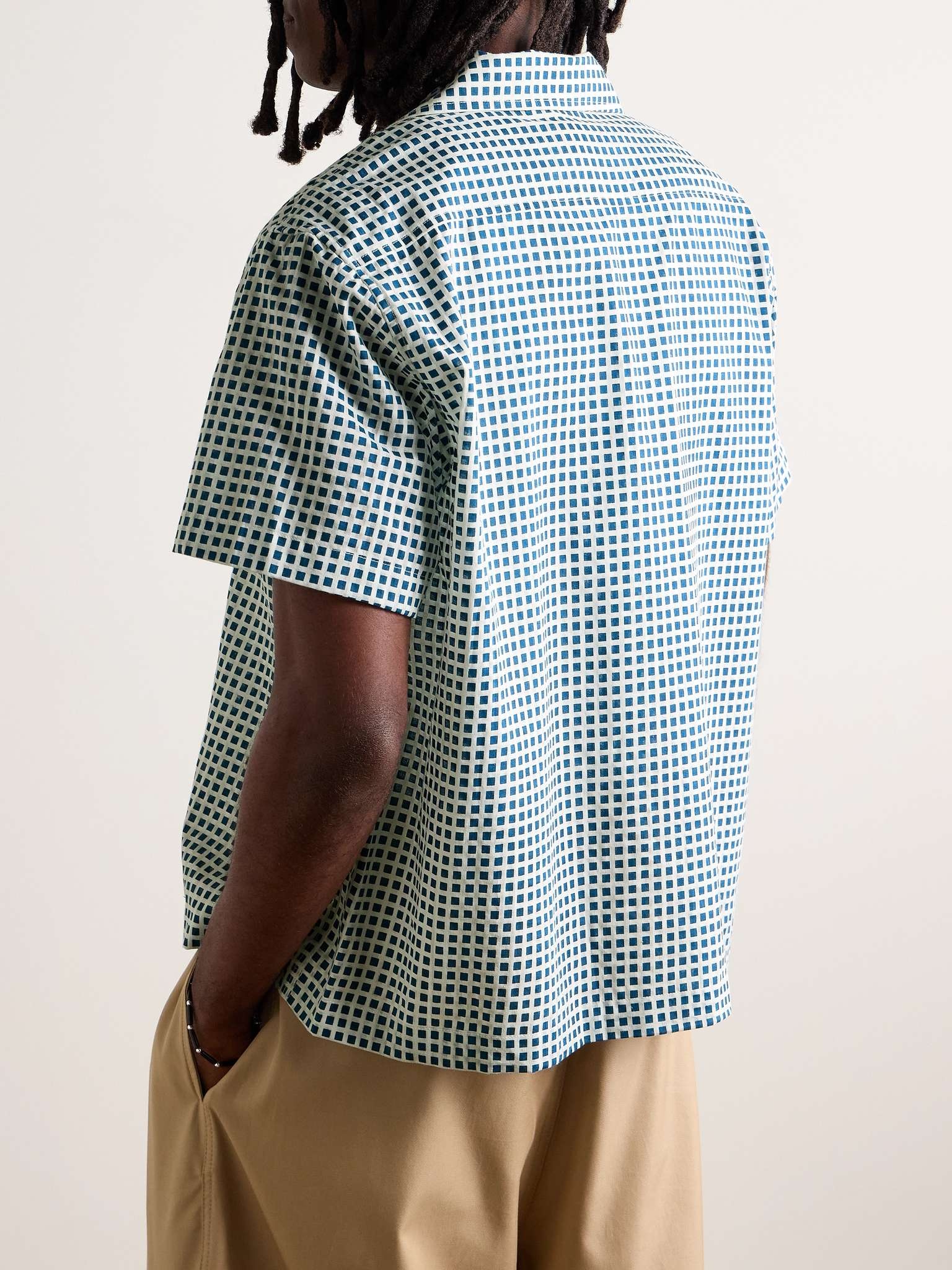 Hyannis Camp-Collar Checked Cotton-Voile Shirt - 3