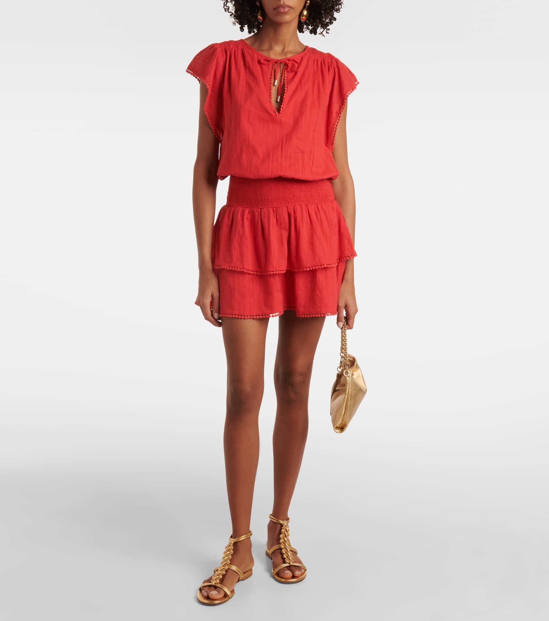 Keri tiered cotton minidress - 2