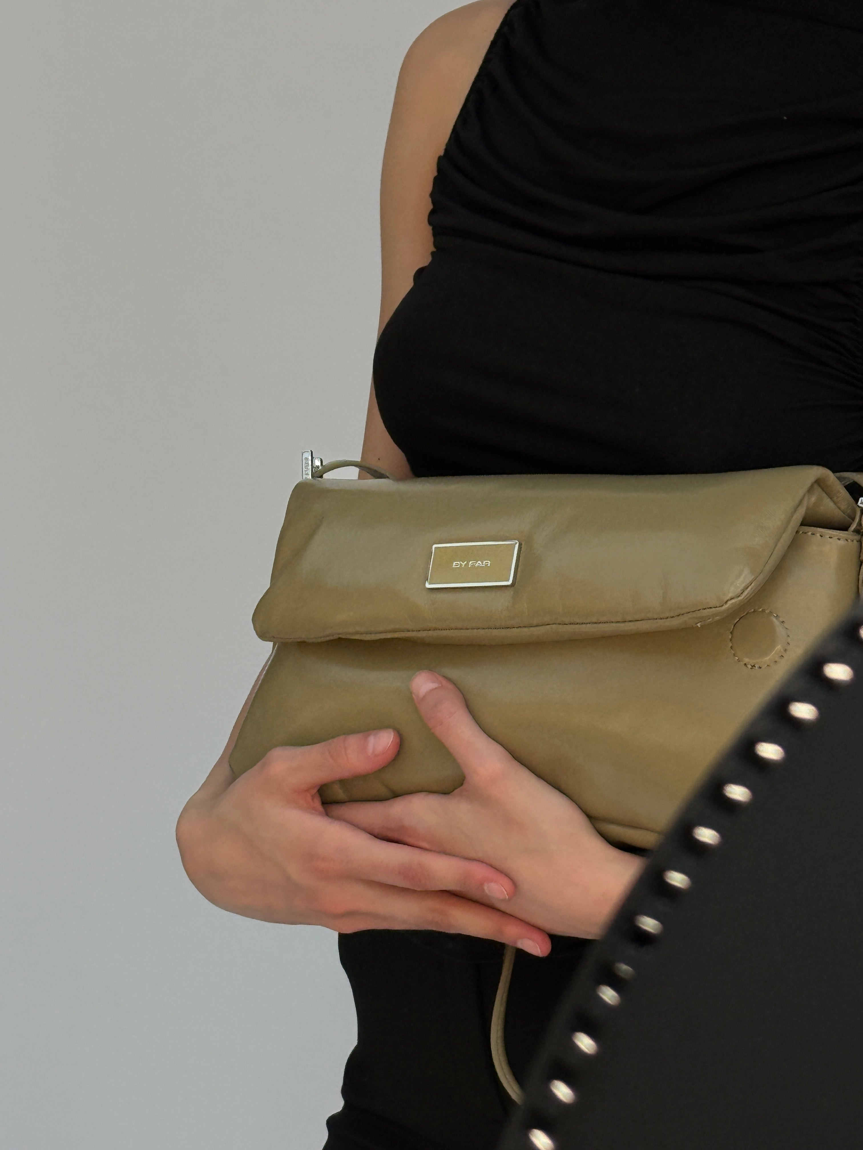 Puffy Tilda Mangrove Glossed Nappa Leather Shoulder Bag - 4