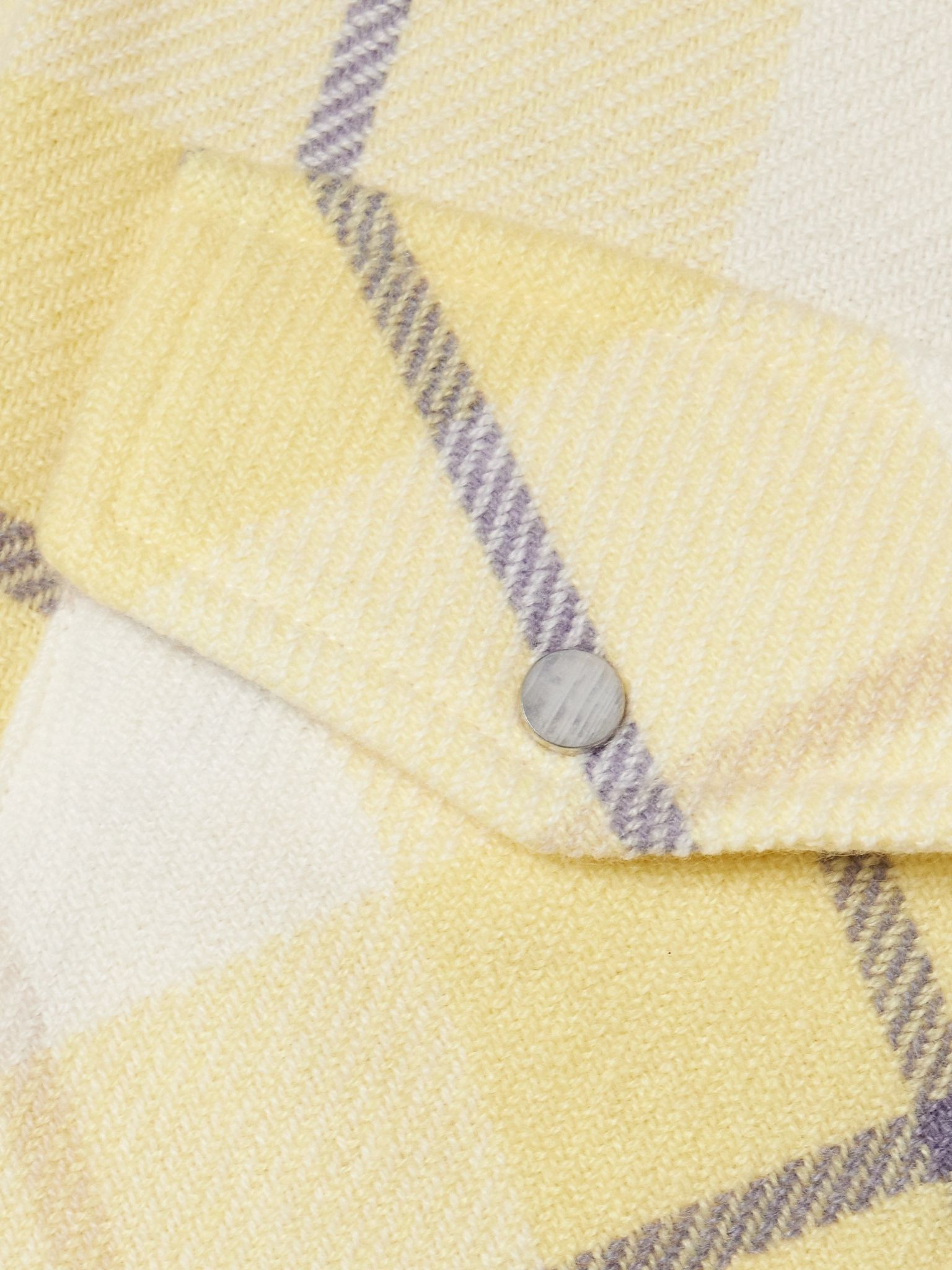 Dreamer checked cashmere shirt Yellow - 5