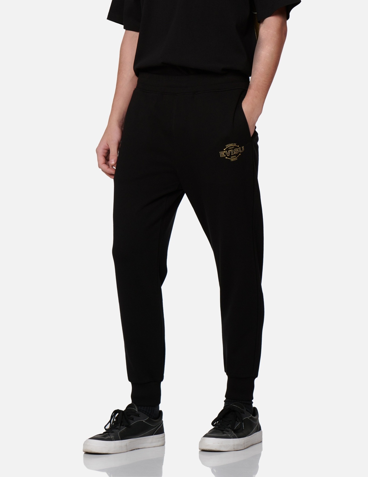 2-LAYER HAND-BRUSHED DAICOCK FOIL PRINT SWEATPANTS - 8