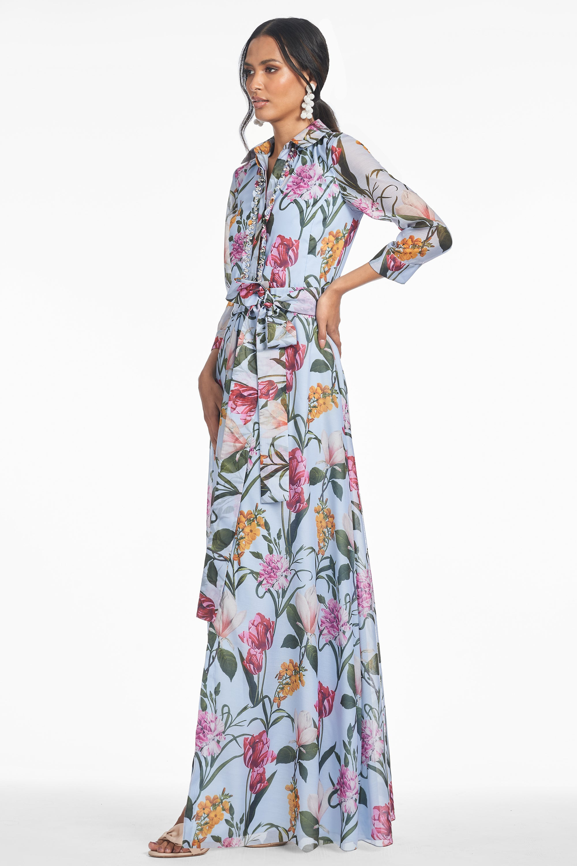 ADDISON GOWN - GLACIAL BLUE BLOSSOMS - 4
