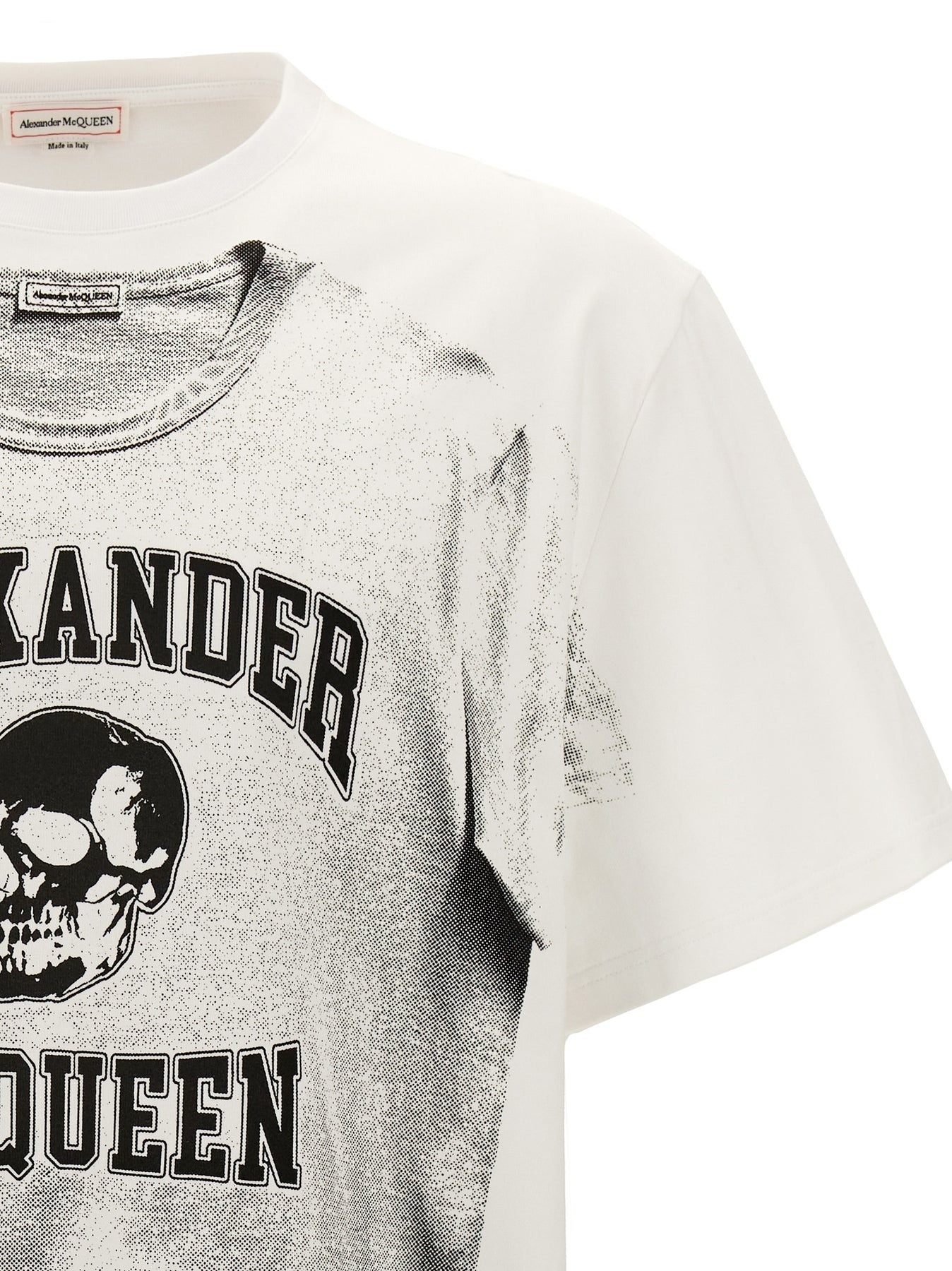 Alexander McQueen Logo Print T-Shirt White/Black