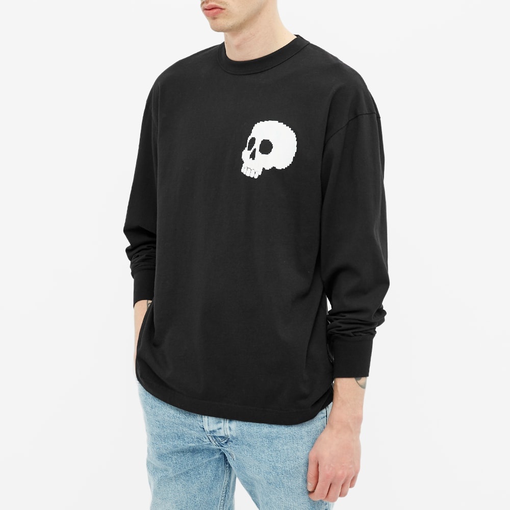 Palm Angels Long Sleeve Back Print Skull Tee - 4