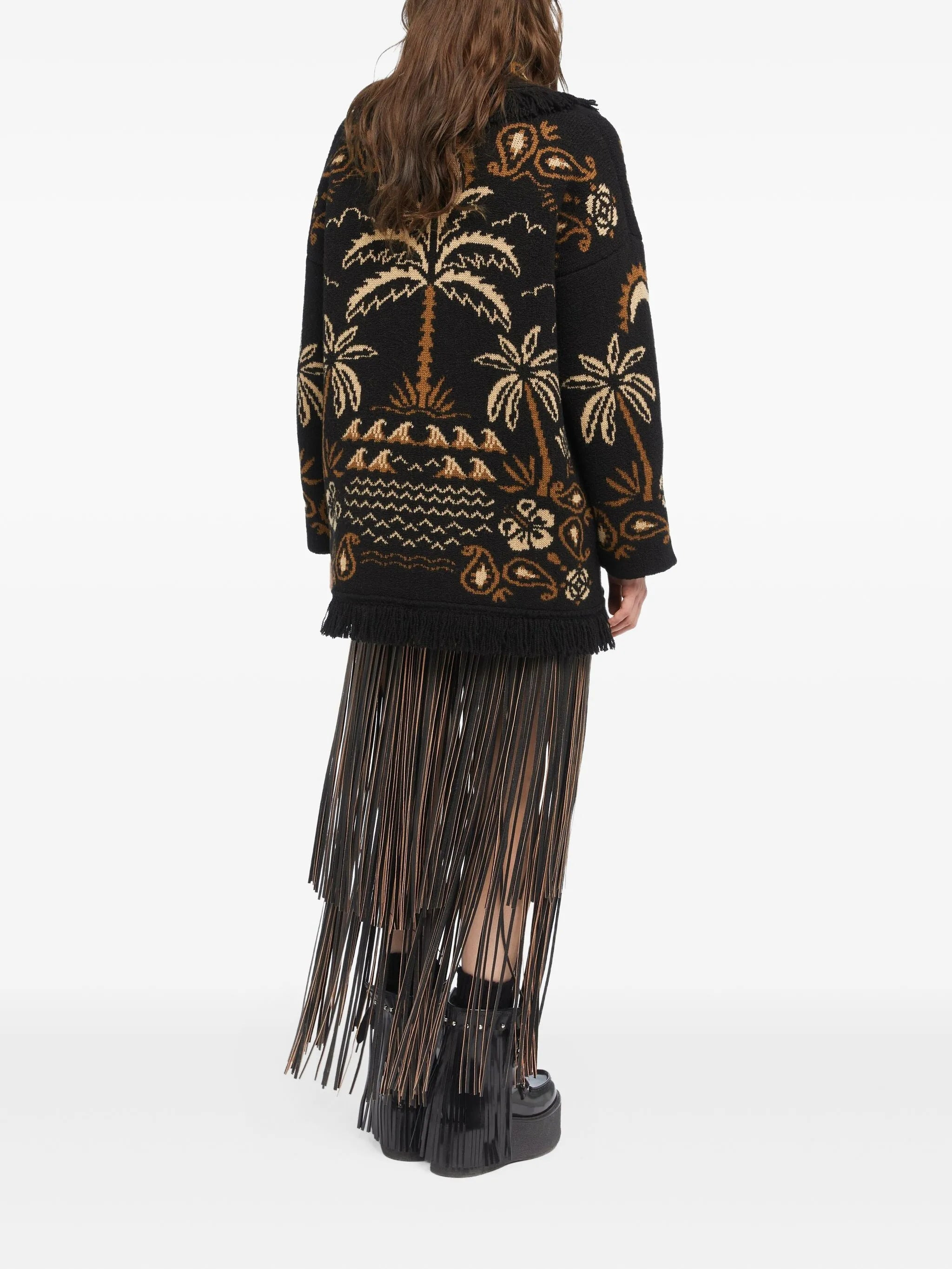 Alanui Palm-tree Fringe Cardigan - 3