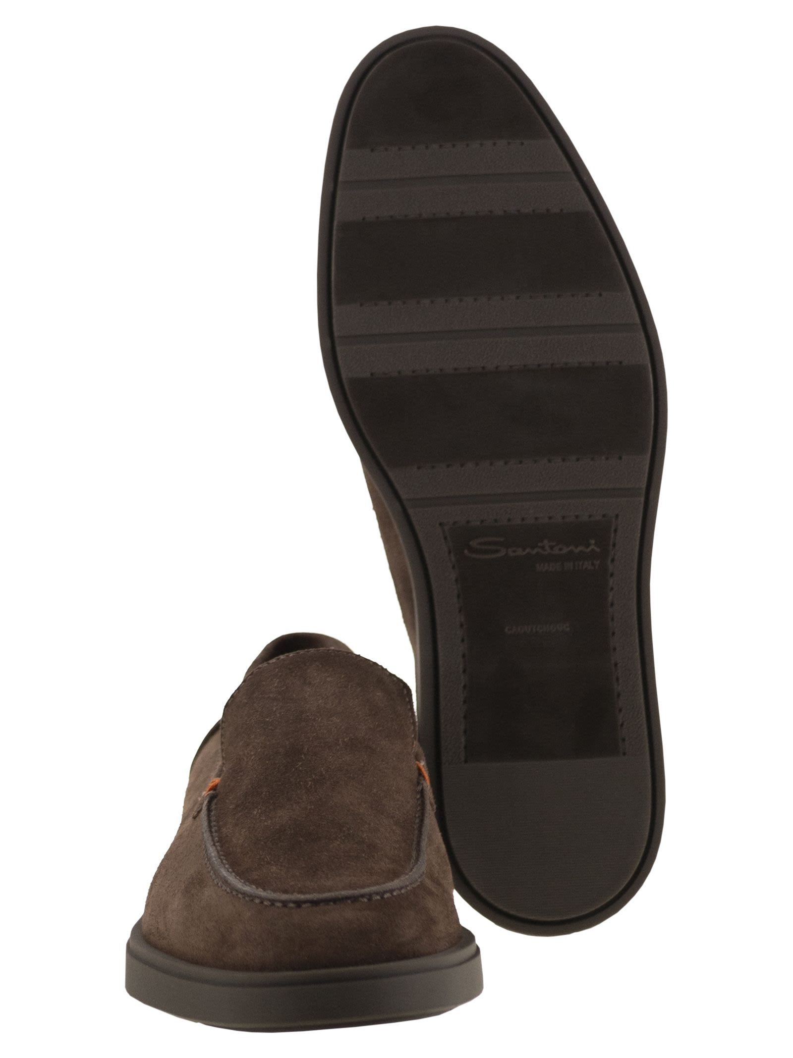 Santoni Men Suede Moccasin - 5