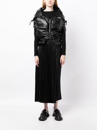 Junya Watanabe pleated overskirt cropped trousers outlook