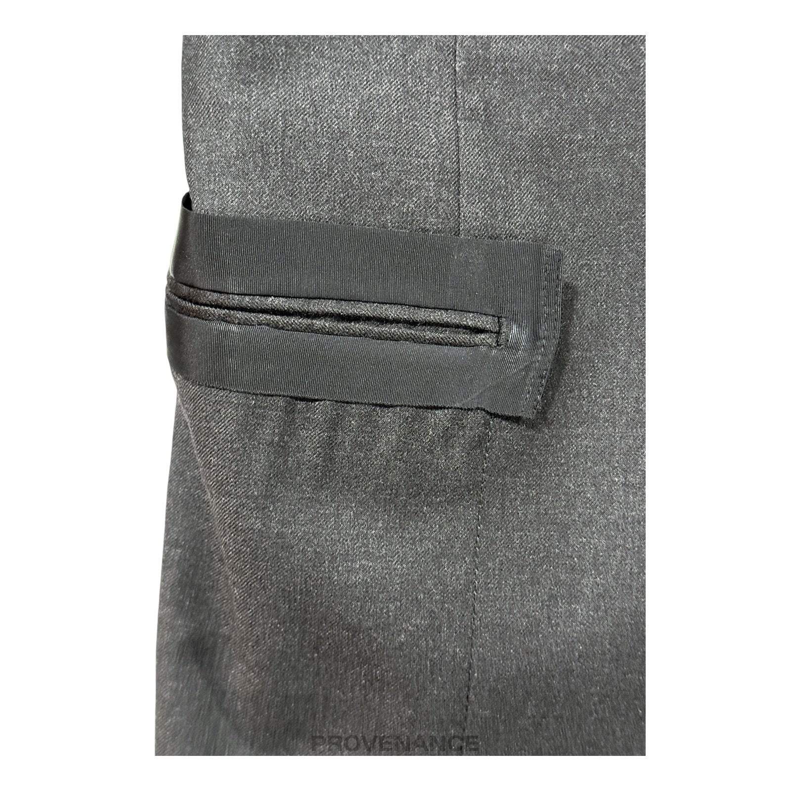 Lanvin Grosgrain Trim Blazer Jacket Coat - Grey 36 46 - 8