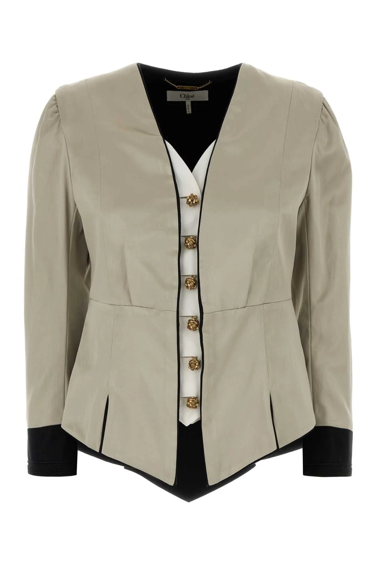 Chloe Women Light Grey Satin Blazer - 1