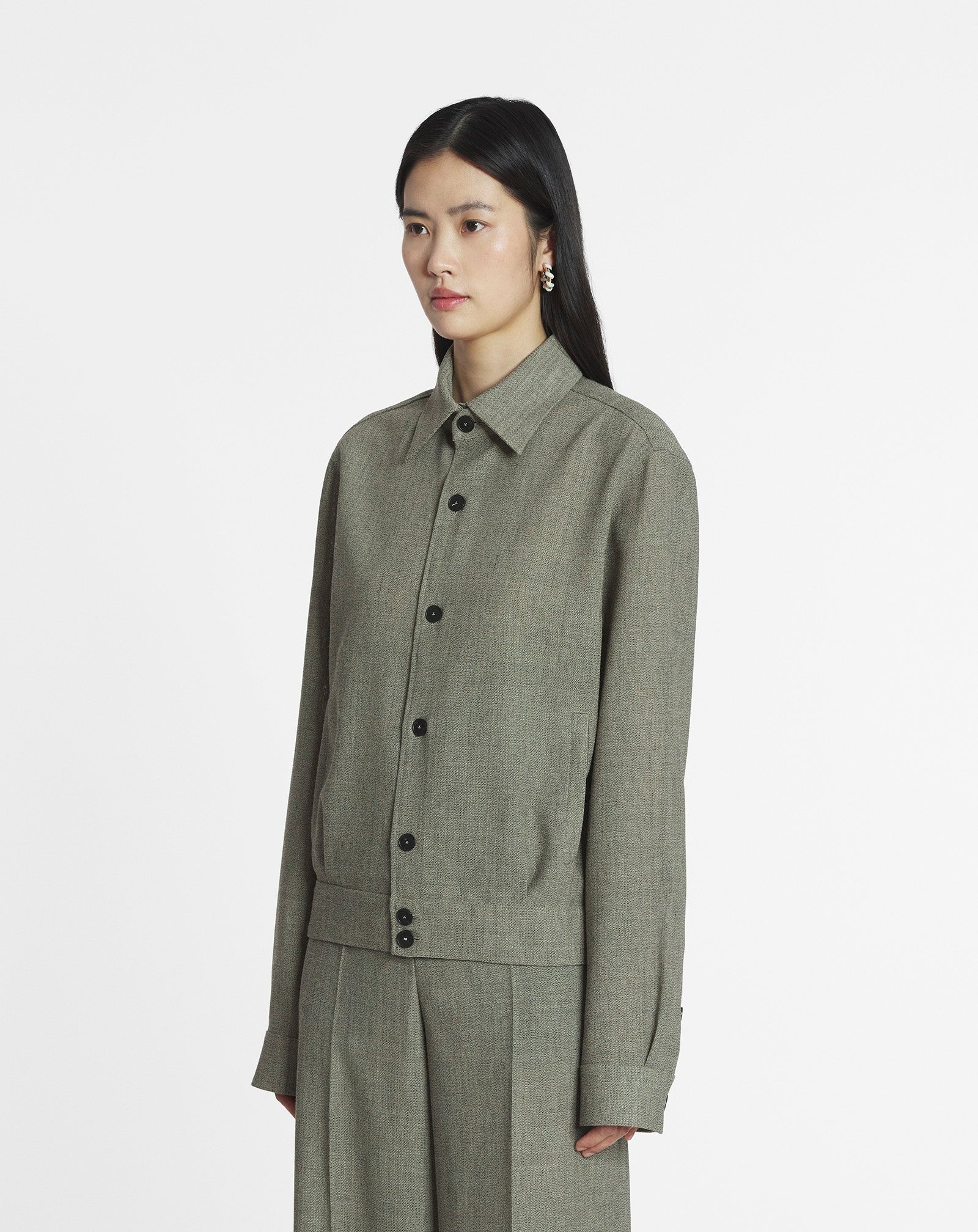 UNISEX SHORT WOOL OVERSHIRT - 5