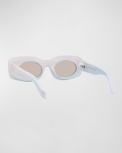 Loewe Men's Holographic Thin Geometric Sunglasses outlook