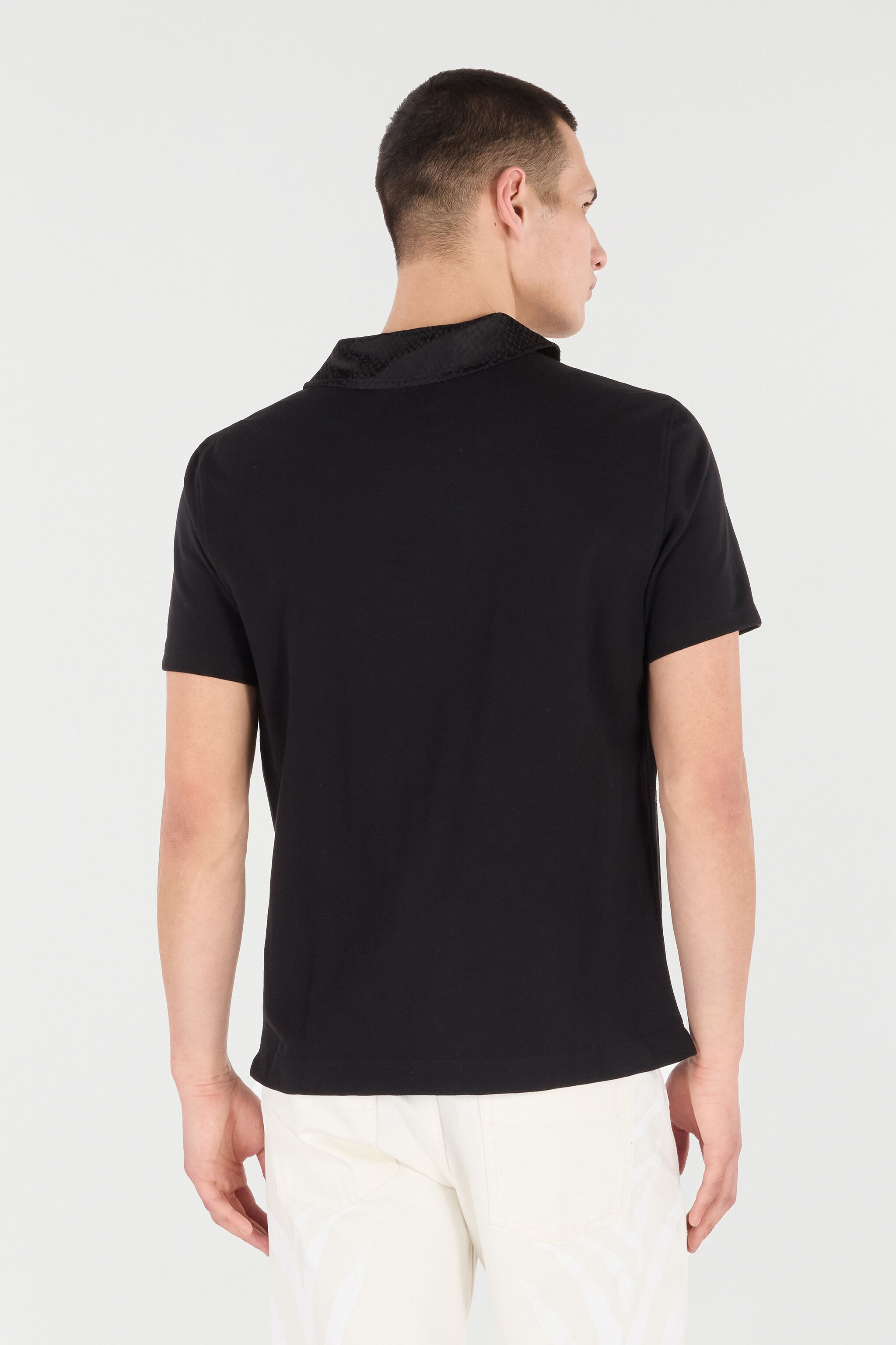 Polo With Snake Scale Embellishment - 4