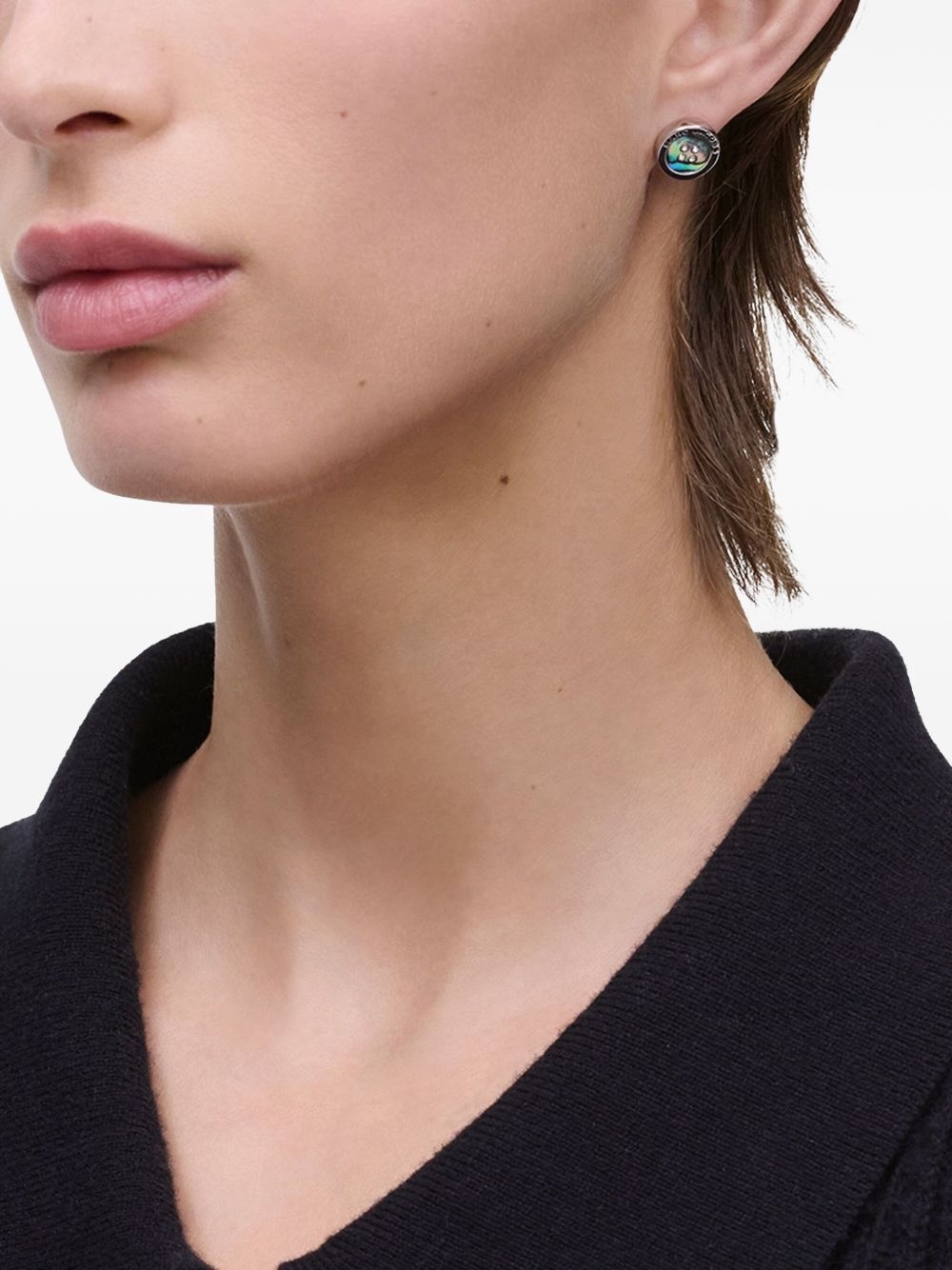Button earrings - 2