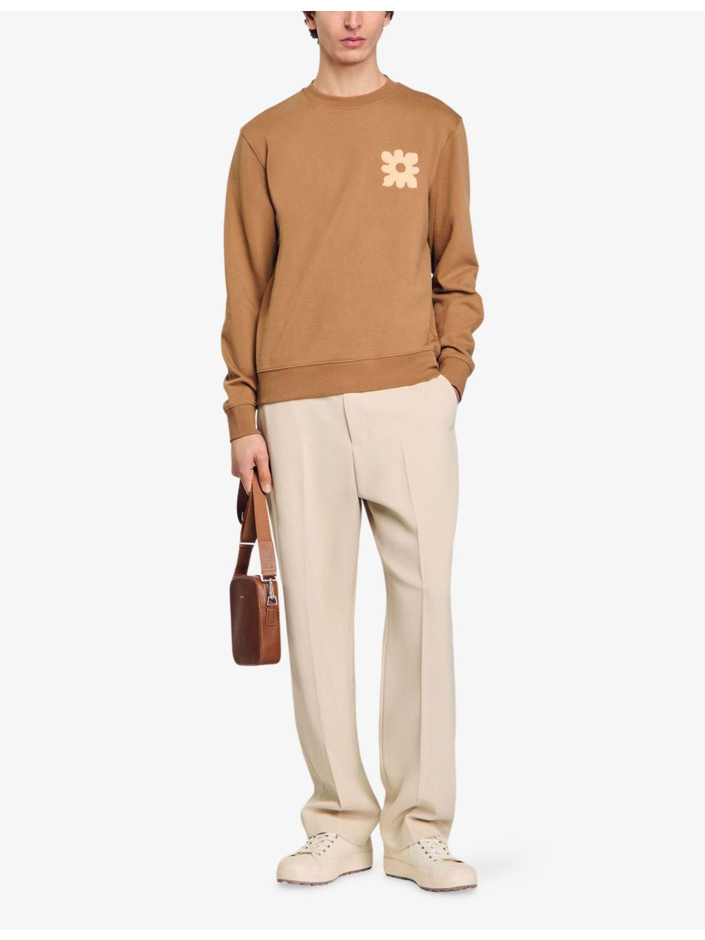 Flower-Patch Crewneck Cotton Sweatshirt - 2