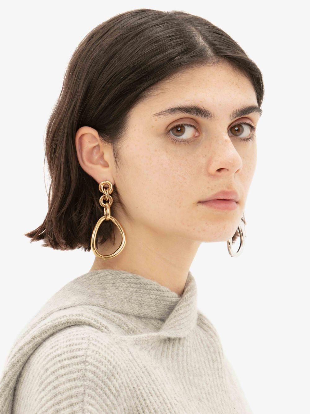 OVERSIZED LINK CHAIN EARRINGS - 2