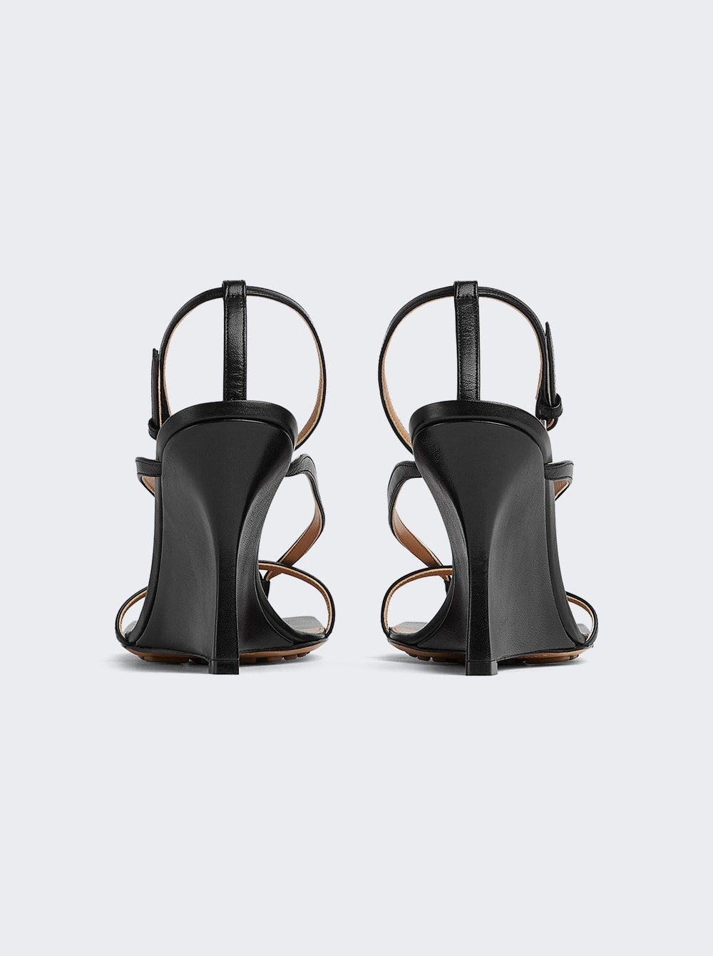 Stretch Wedge Sandals Black - 3