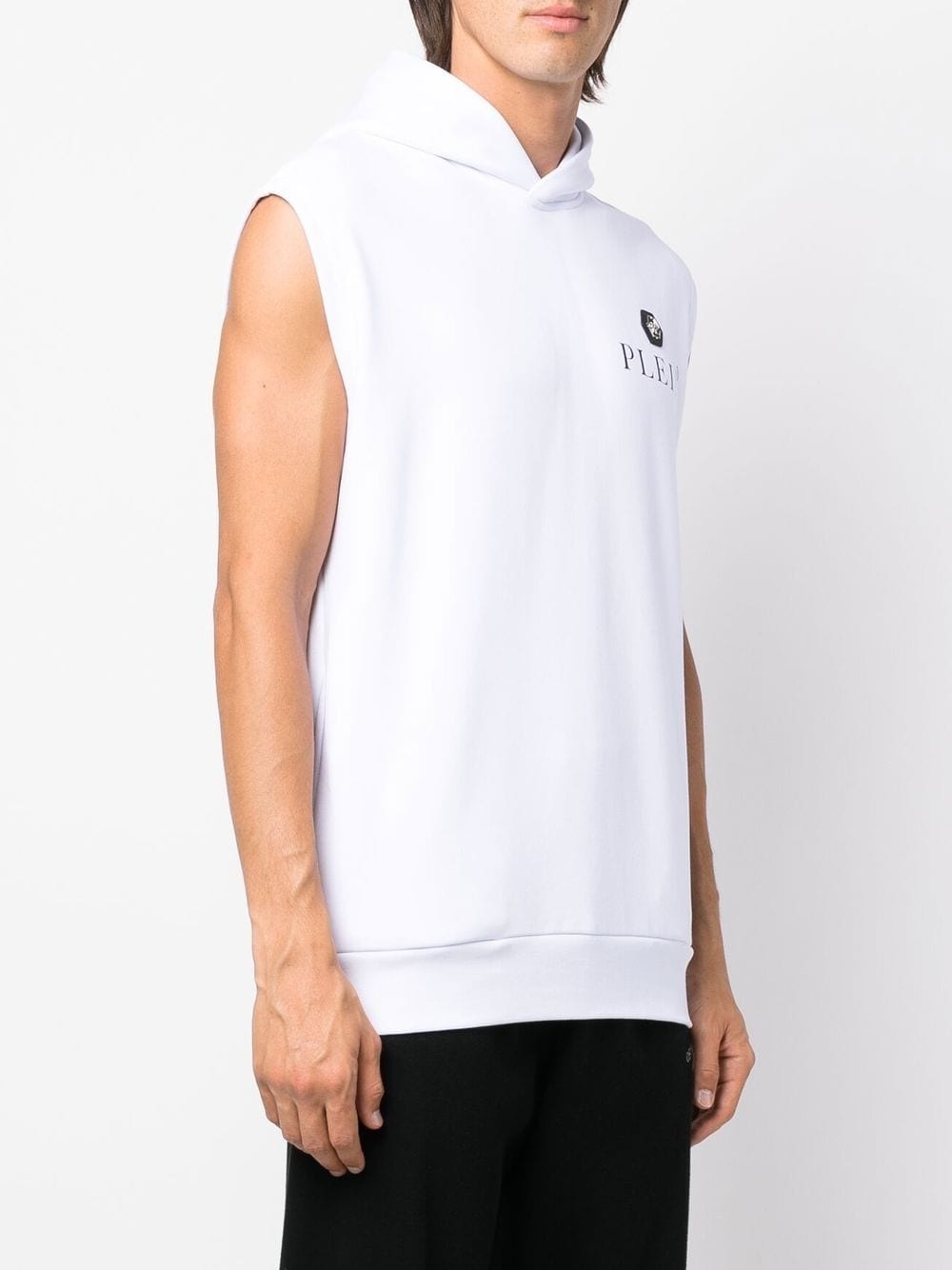 logo-print sleeveless hoodie - 3