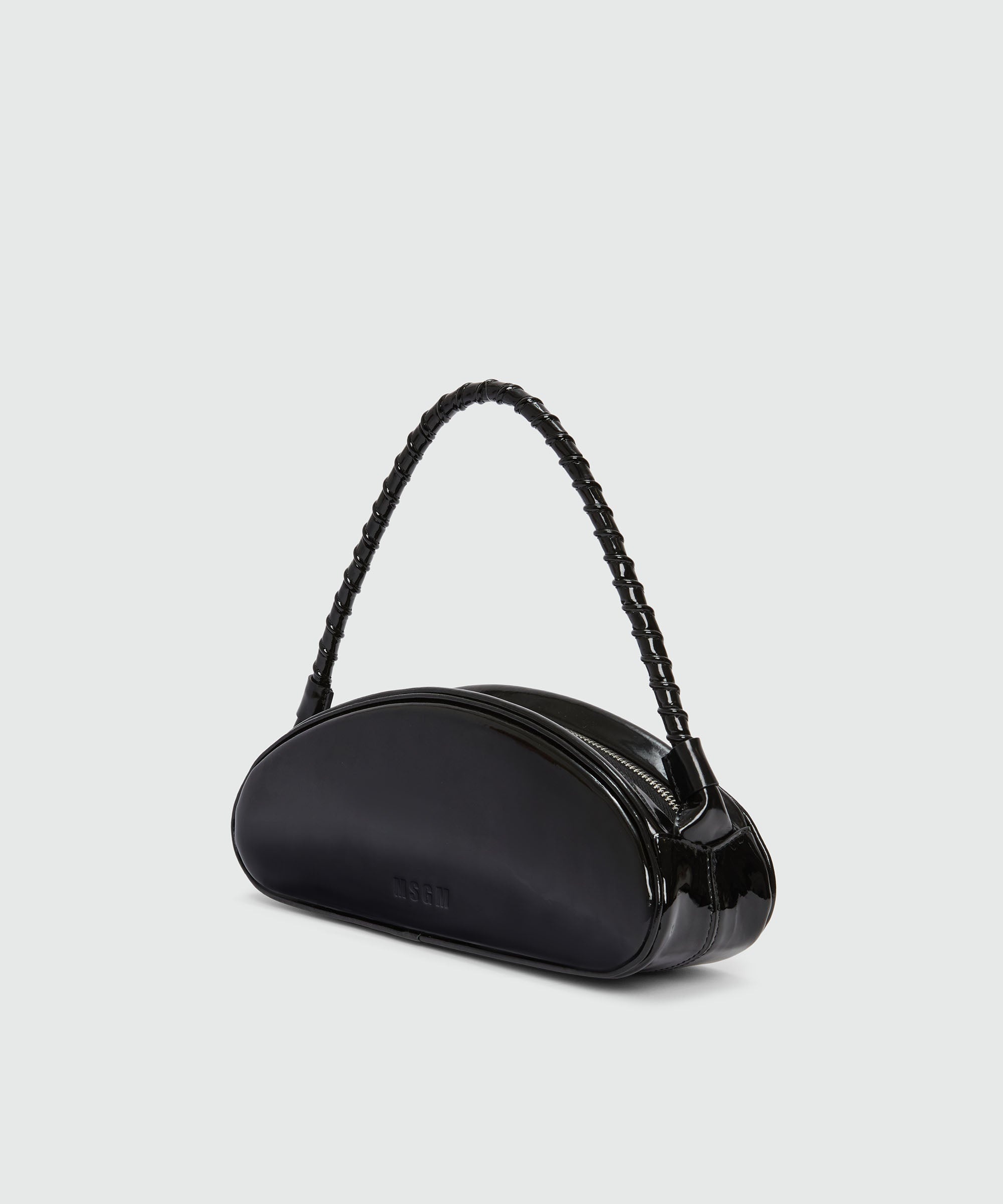 Black patent leather MSGM handbag - 3