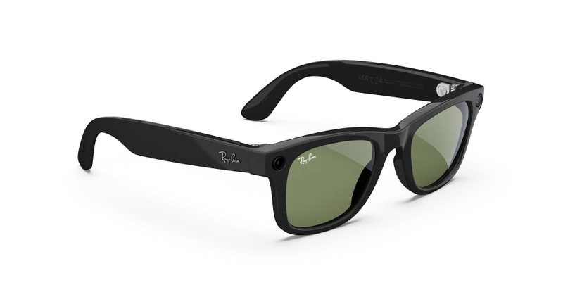 Ray-Ban Meta Wayfarer (Gen 2) Shiny Black Green Lenses 4