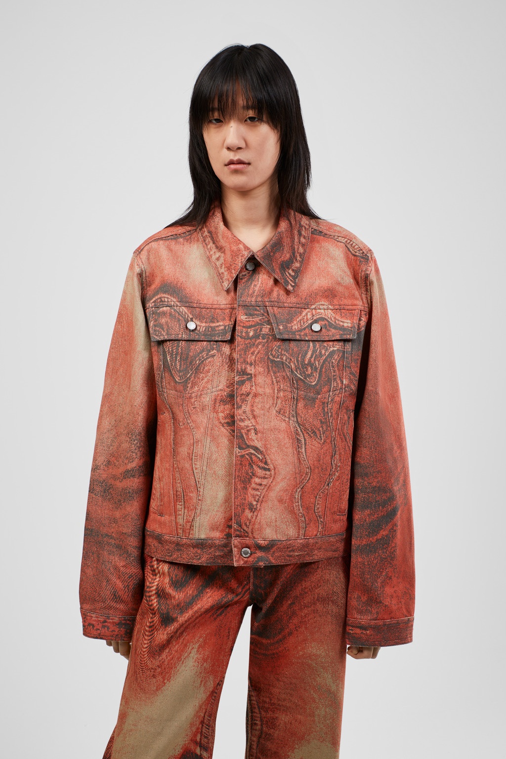 Burnt Orange Denim Jacket - 2