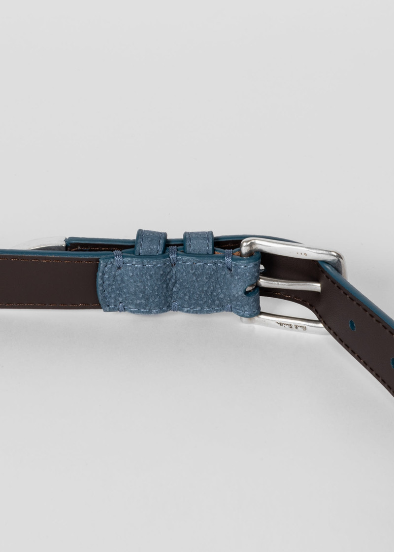 Grained Nubuck Leather Belt 4