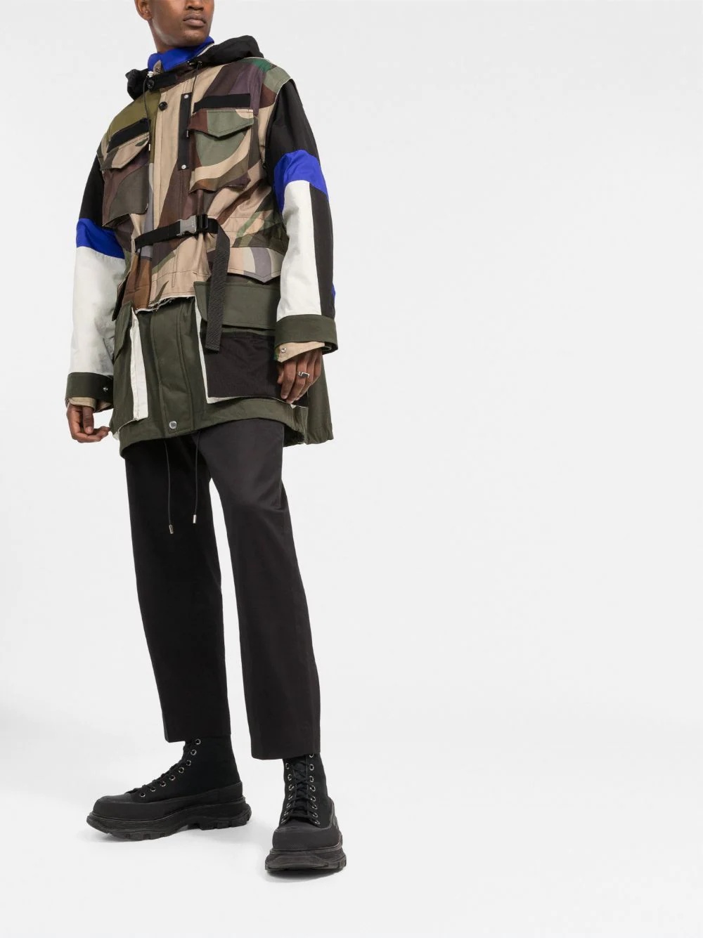 camouflage-print hooded coat - 2