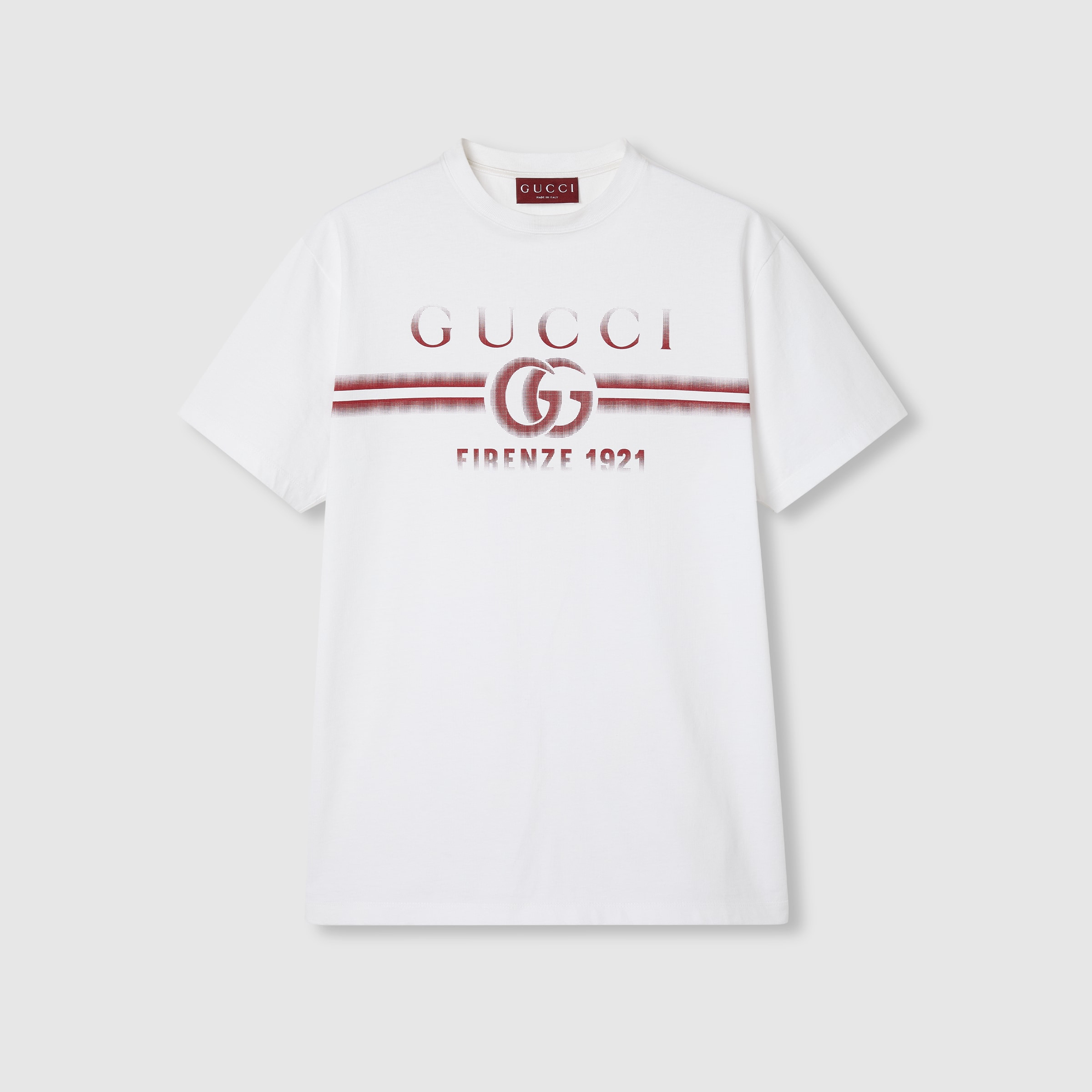 Cotton jersey T-shirt with Gucci print - 1