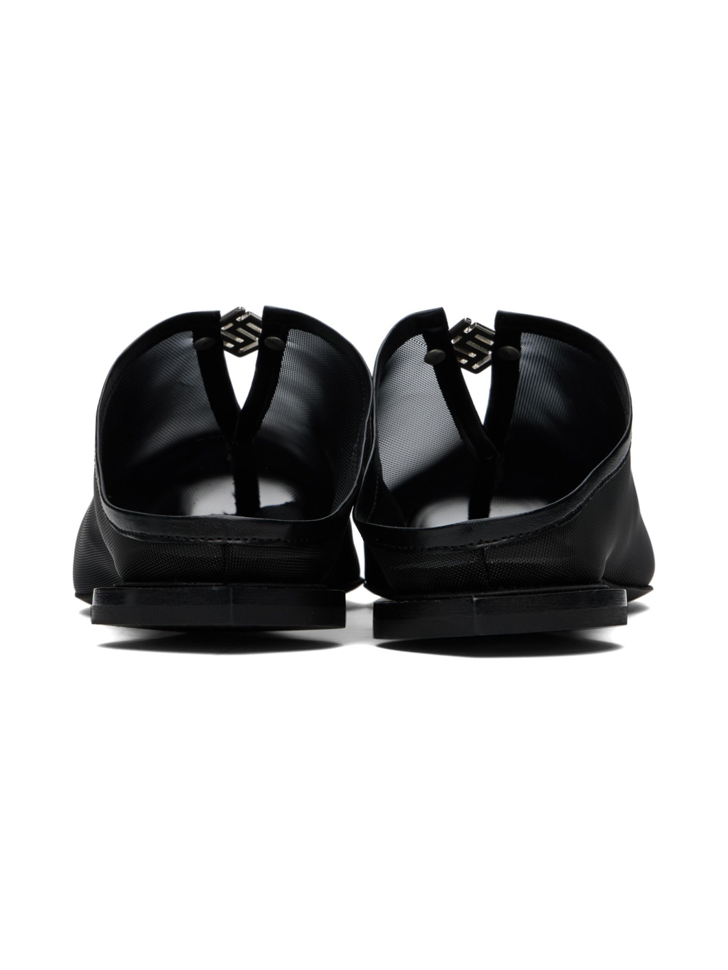 Black Jamal Slit Slippers - 2