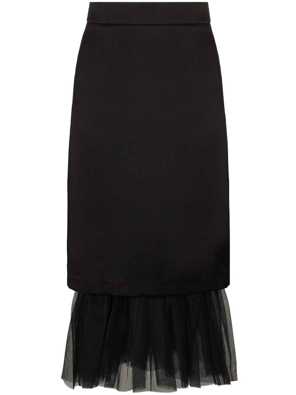 tulle lined pencil skirt - 1