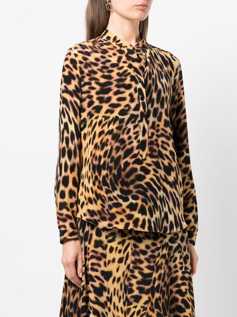 cheetah print silk shirt - 3