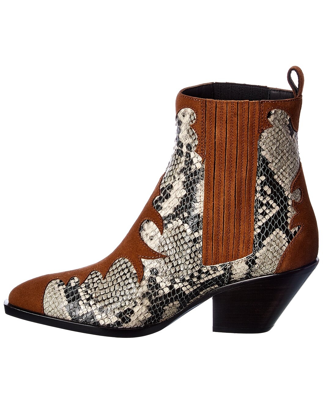 Giuseppe Zanotti Suede & Snakeskin Bootie - 2