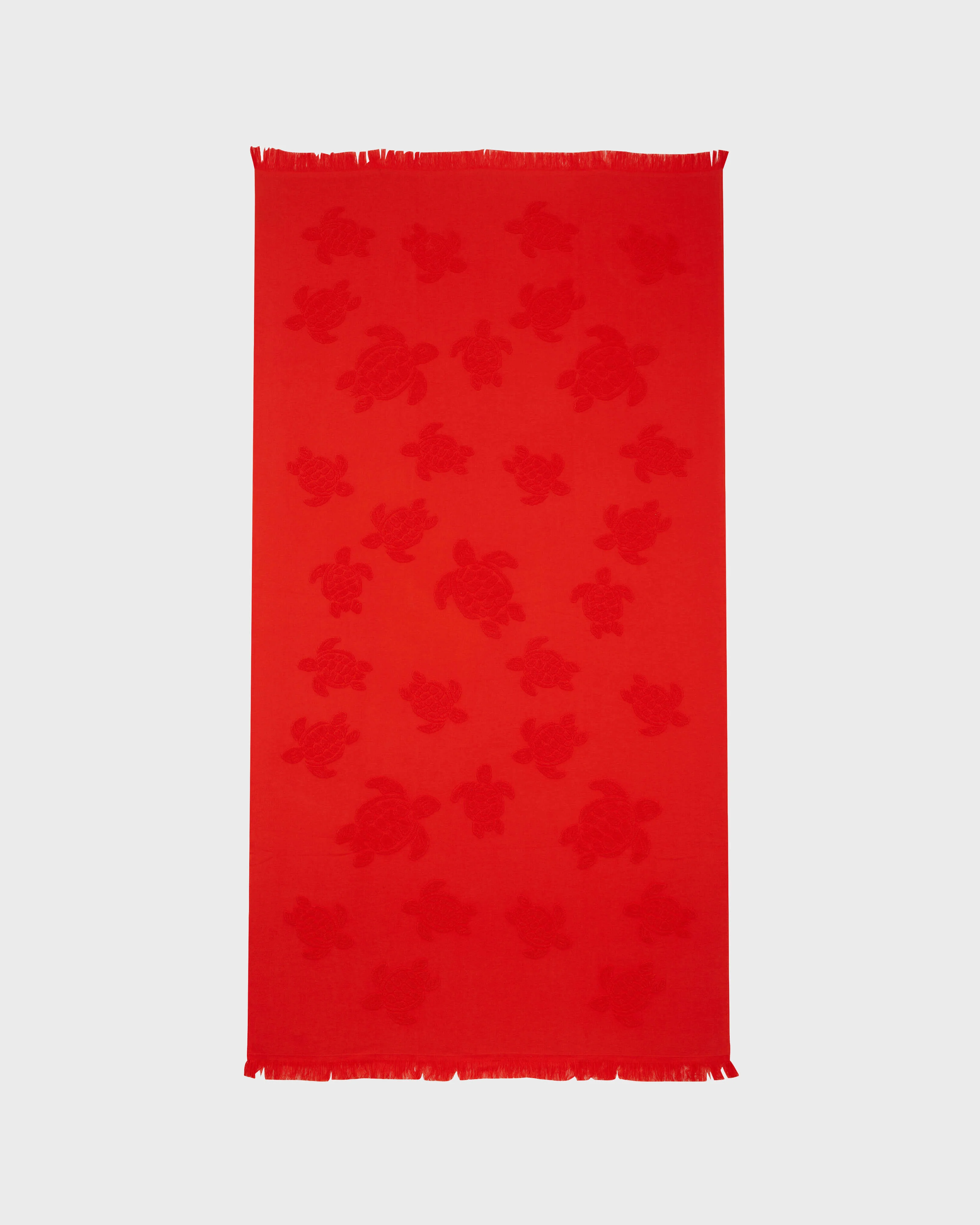 Beach Fouta in Organic Cotton Turtles Jacquard - 1