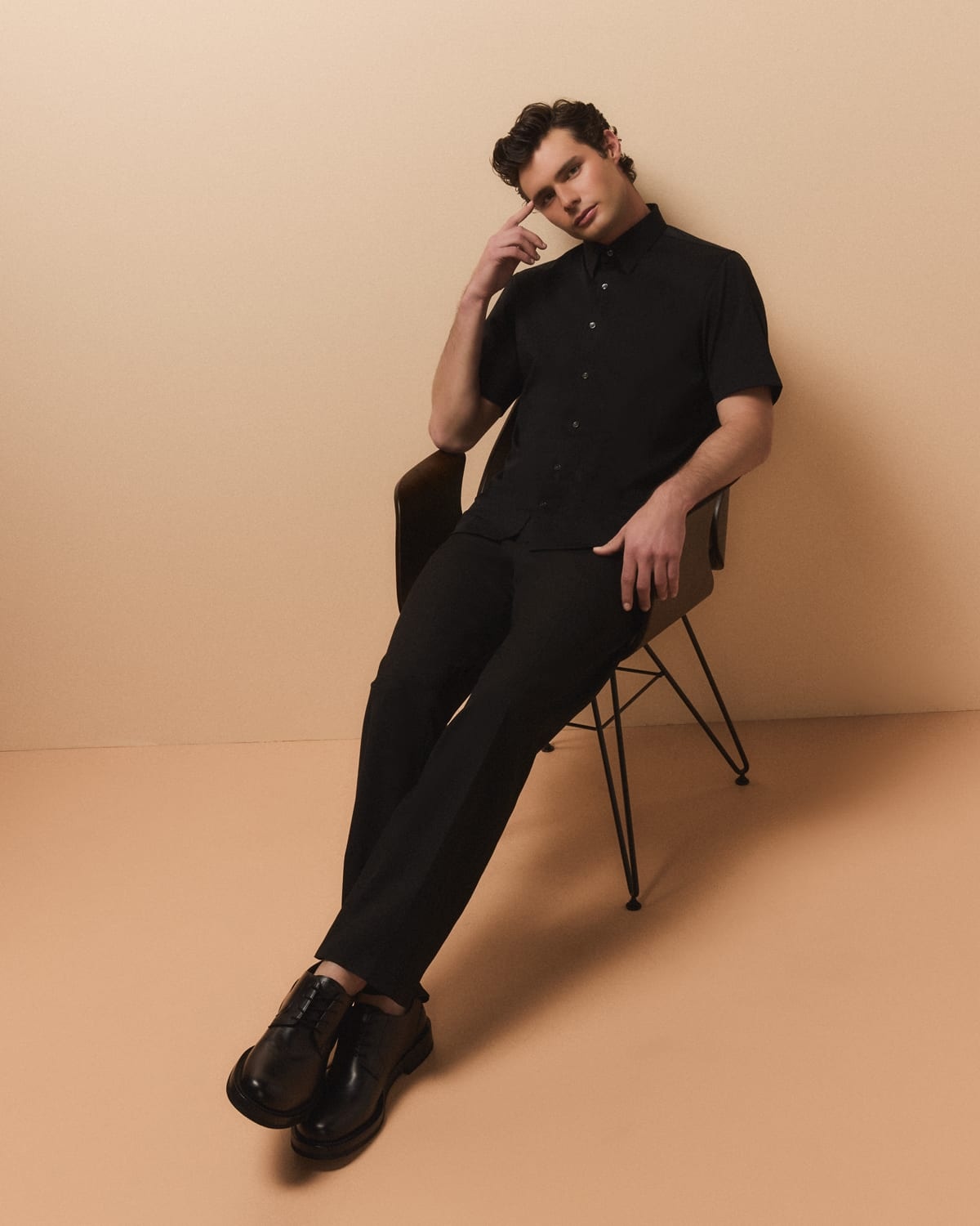 Men's Irving Short Sleeve Shirt in Structure Knit - 5