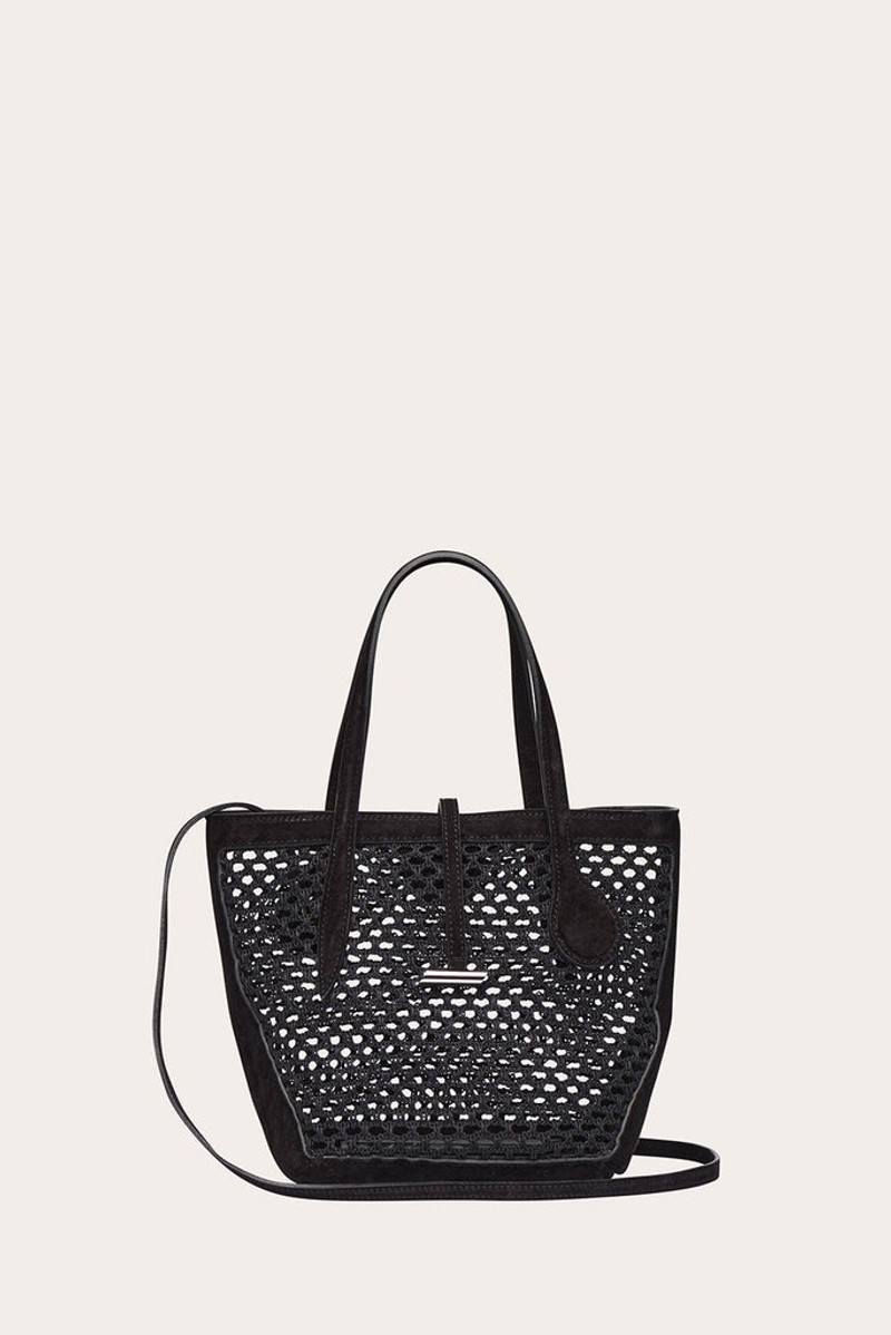SPROUT TOTE MINI BLACK CROCHET 1