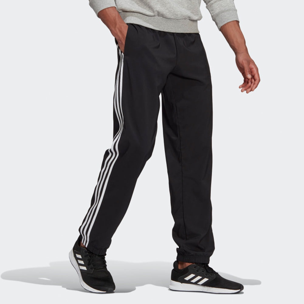 adidas Stripe Loose Straight Training Sports Pants Black GK8982 - 4