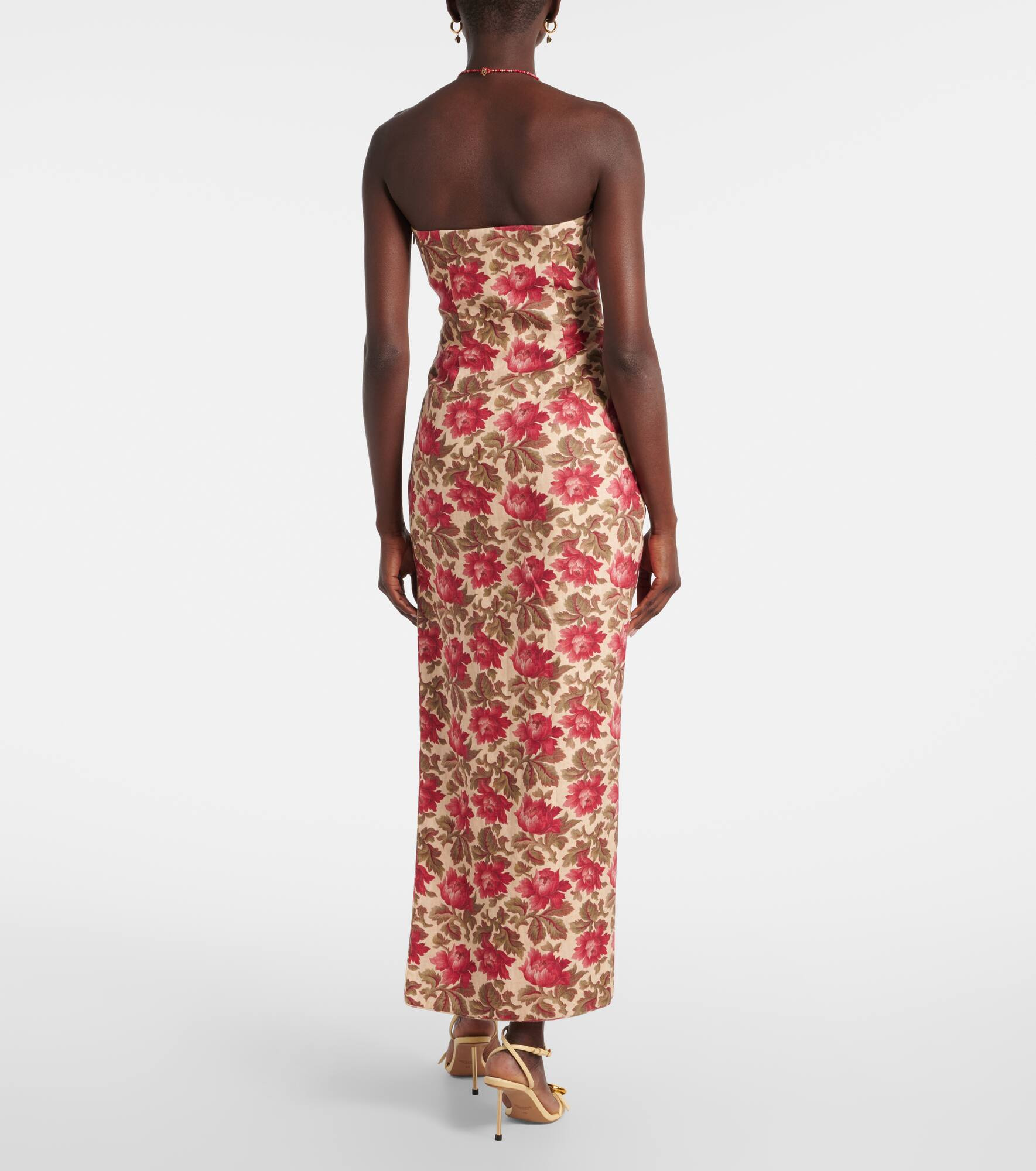 Rosalie floral linen bustier dress - 3