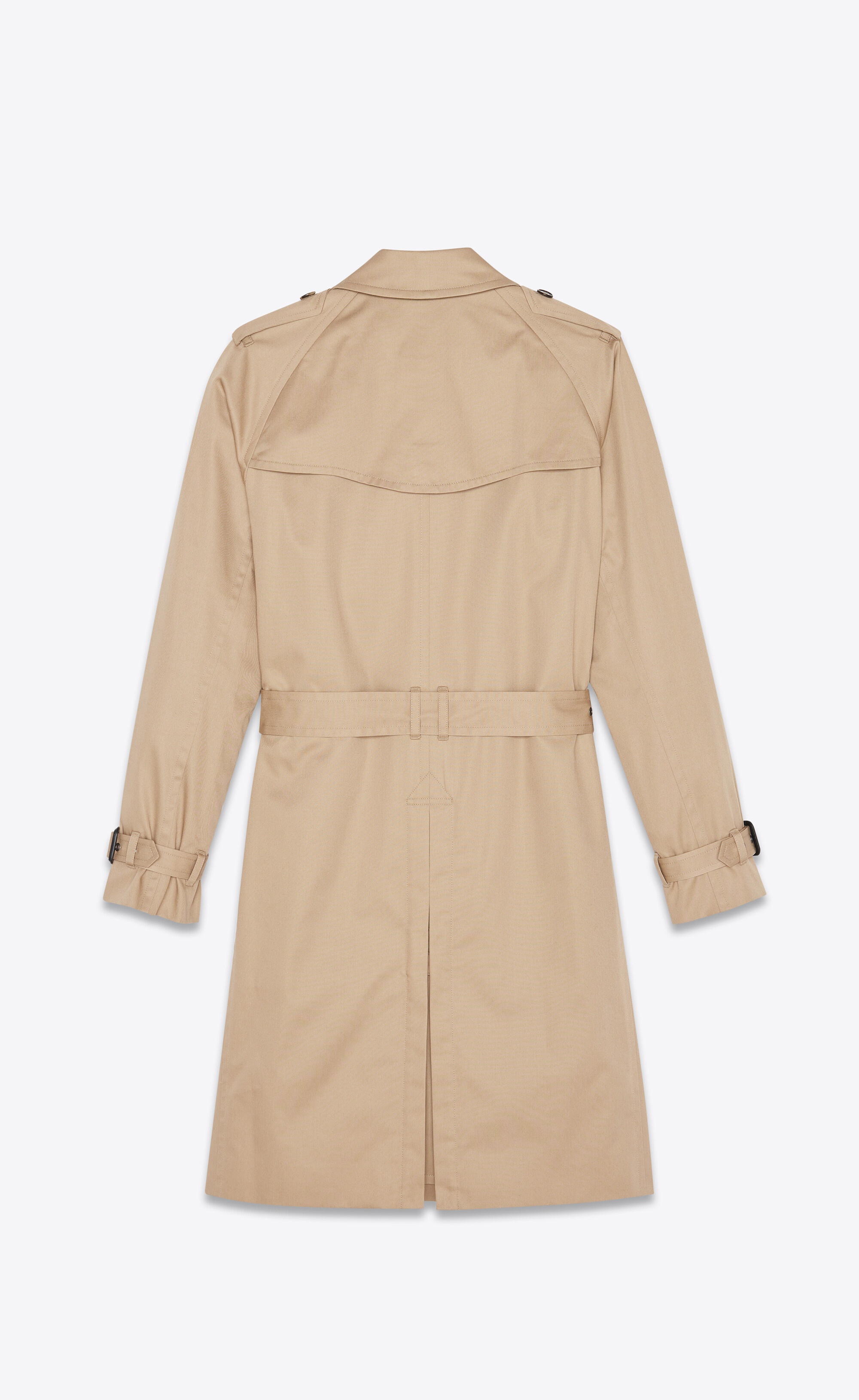 saint laurent trench coat in gabardine - 3