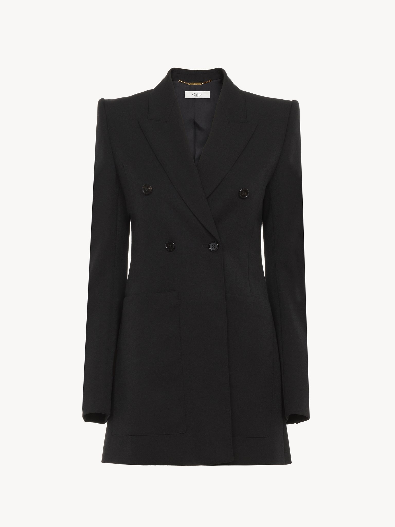 TAILORED JACKET IN WOOL GRAIN DE POUDRE - 2