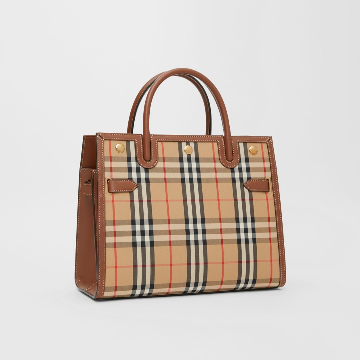 Medium Vintage Check Two-handle Title Bag - 7