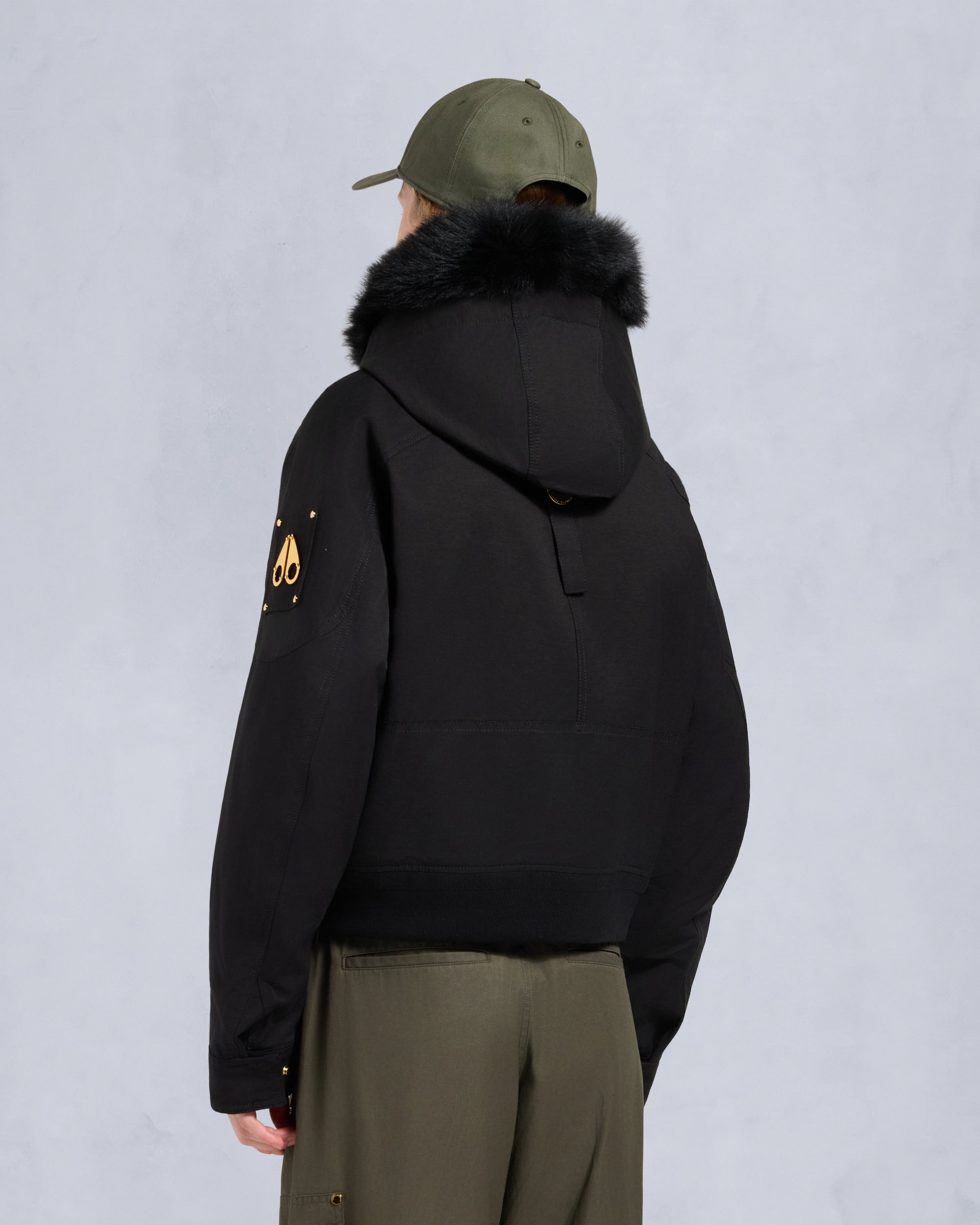 GOLD SERIES LOGAN SHEARLING TRIM BOMBER JACKET - 4