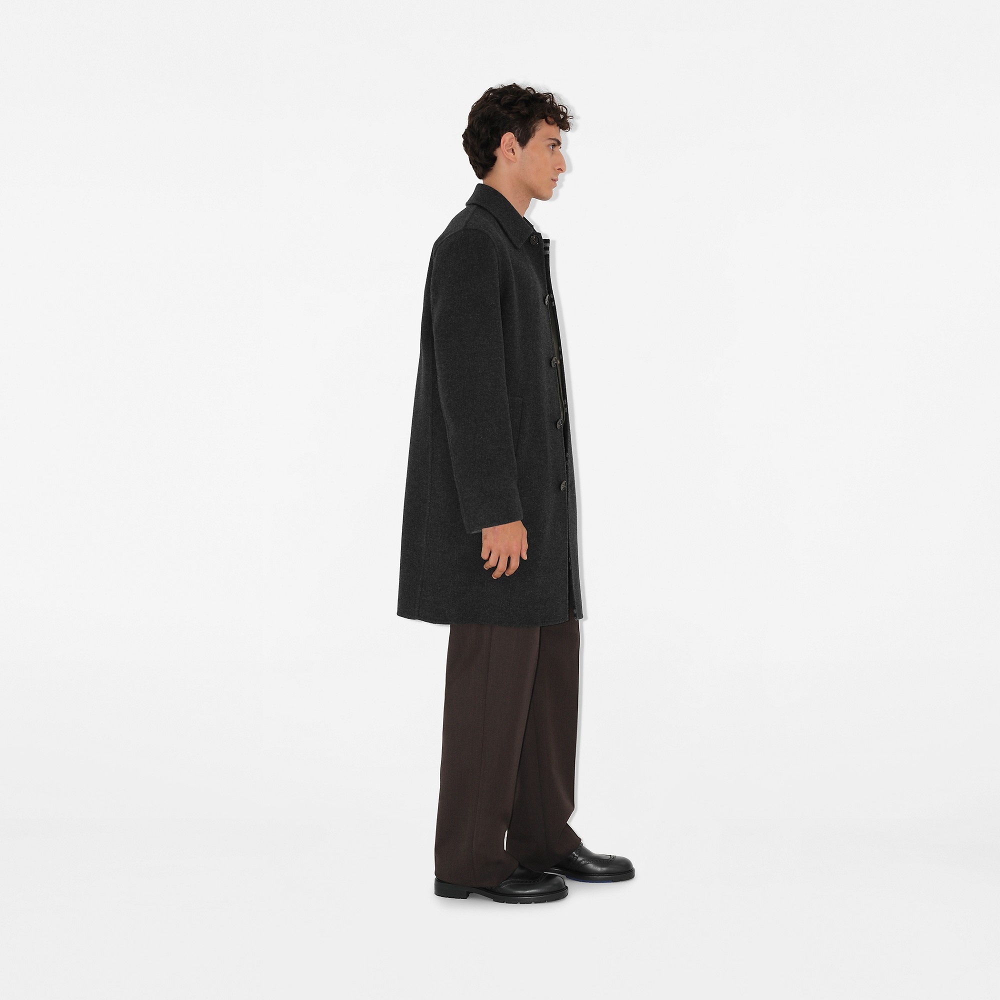 Mid-length Wool Car Coat - 3