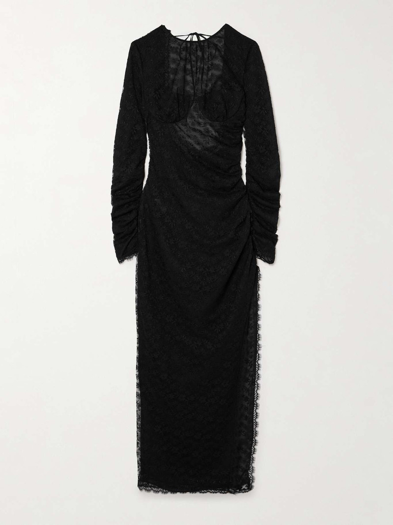 Open-back lace maxi dress - 1