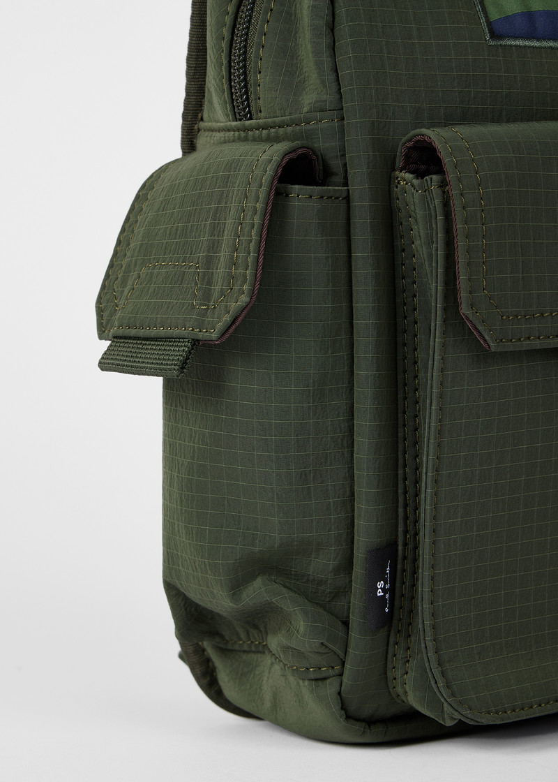 Dark Green Nylon Ripstop Sling Bag 3