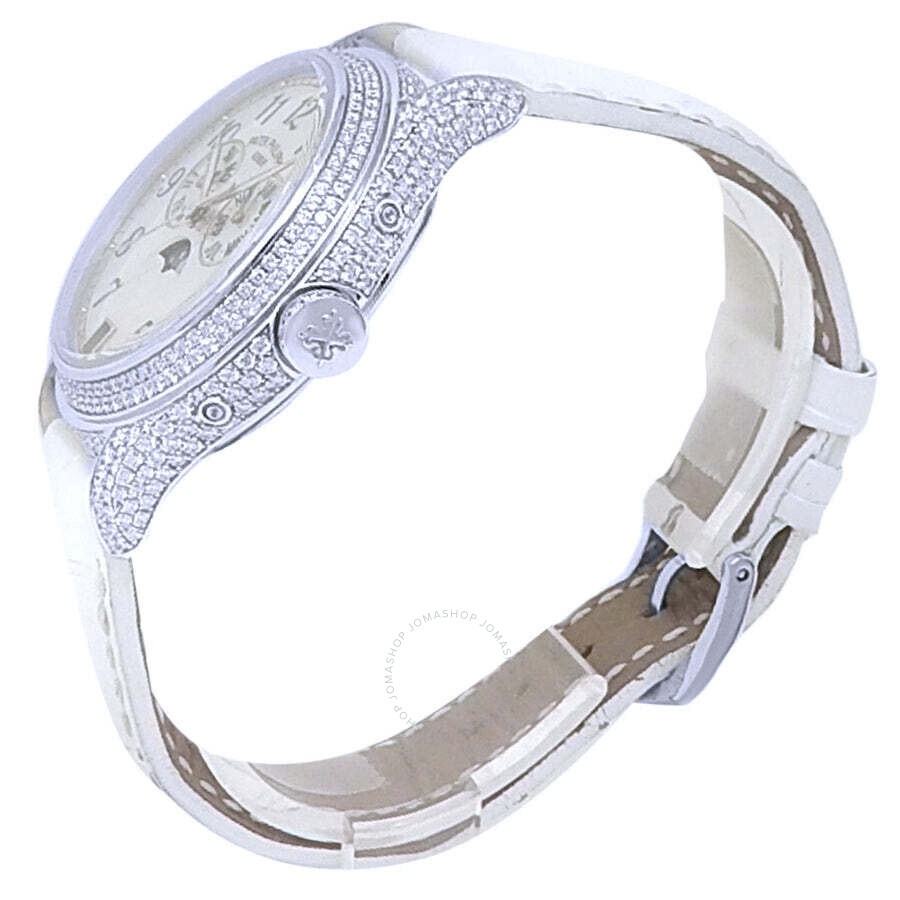 Pre-owned Patek Philippe Complications Annual Calendar Automatic Moon Phase Diamond Ladies Watch 493 - 2